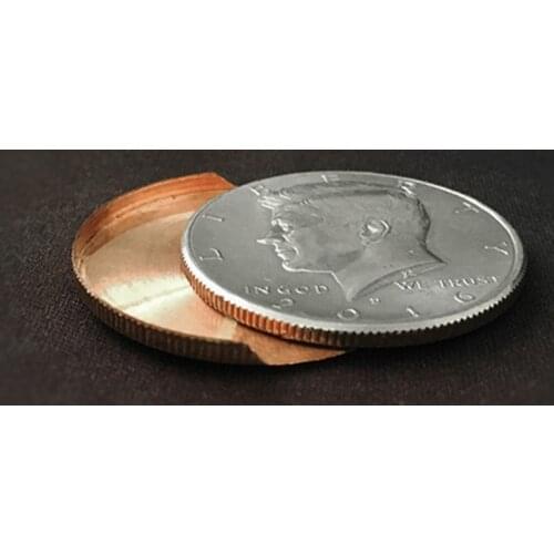 Slippery Expanded Shell (Half Dollar) Magic Tricks Satge Close Up Magia Coin Appear/Vanish Magia Illusion Gimmick Prop Accessory