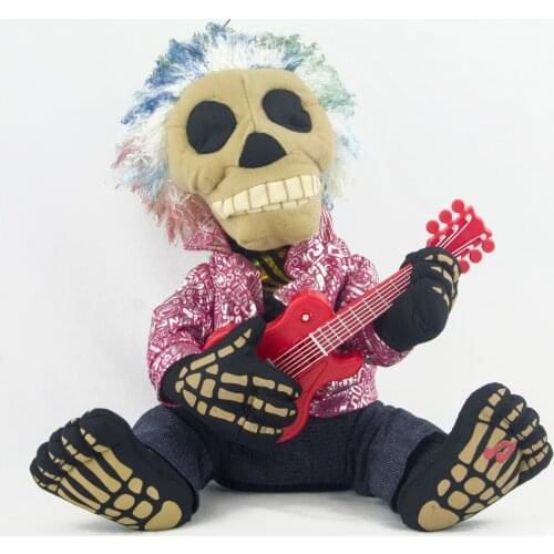 Explosion Head Guitar Ghost Skull Funny Halloween Skeleton Mouth Open Singing Playing Guitar Singer Gift