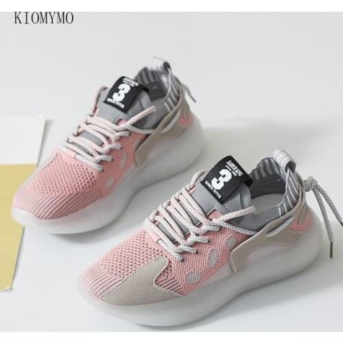 2021 Spring And Autumn New Flying Woven Sneakers Womens Breathable Mesh Flat Bottom Casual Running Fashion Womens Shoes