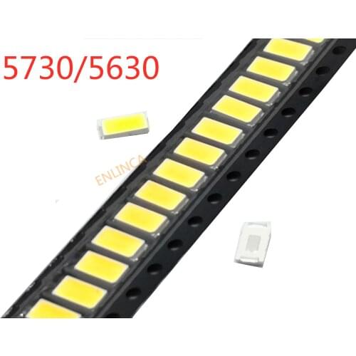 100 pcs SMD 5730 Diode White SMD5730 0.5W LED 5630 3000K 4000K 6000k 9500k Super Bright Chip 150mA PCB SMT Emitting Diode