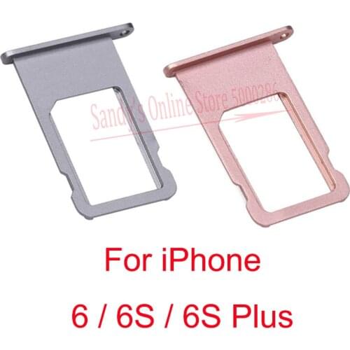 2 Pieces Micro Nano SIM Card Holder Tray Slot SIM Card Holder Adapter Socket For iPhone 6 6s 6S Plus Replacement Spare Part