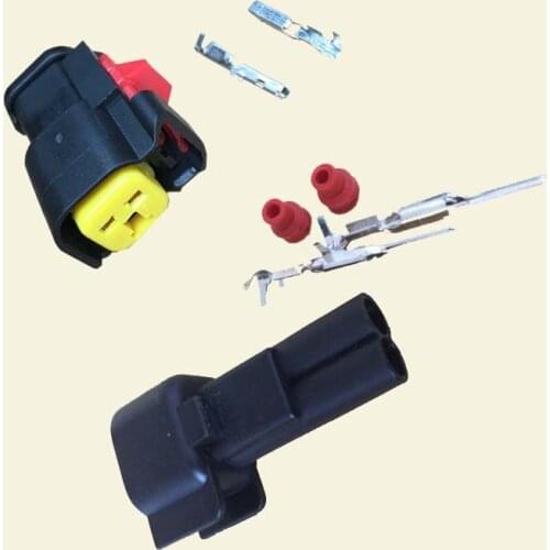 Free shipping 5/10/20/50/100 pcs/lots EV1 PA66 wire harness waterproof sealed 2 pin male and female inject 2 ways connector