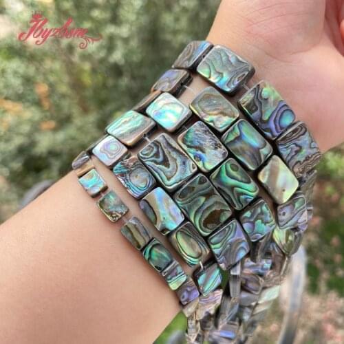 8x12,12x16mm Rectangle Multicolor Abalone Shell Beads Loose Natural Stone Beads For DIY Necklace Bracelet Jewelry Making Str 15"