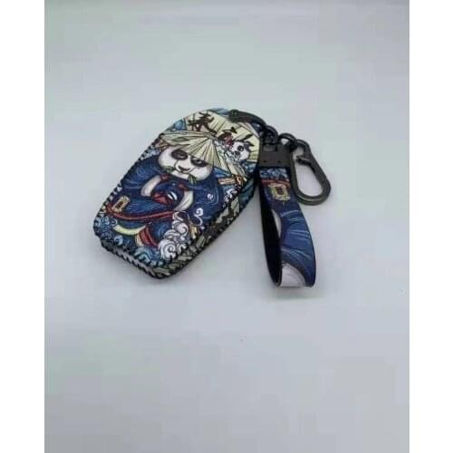 Car Key Case For Starline Two Way Car Alarm LCD Remote Control Keychain Real Leather Protect Cover Skin