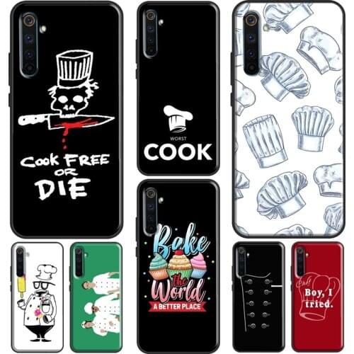 Baking Cook Chef Case For OnePlus 8T 7T Nord 9R 7 8 9 Pro Cover For Realme GT Neo Q3 7 i 6 8 Pro C3 C21 C15
