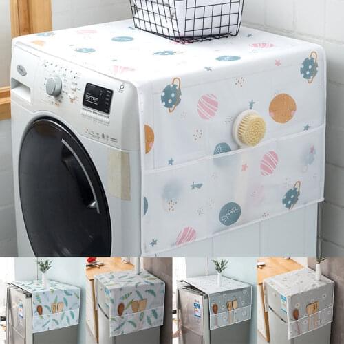 Washing Machine Cover Pocket Refrigerator Top Cover Microwave Oven Dust Proof Cover Household With Storage Bag