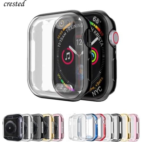 TPU cover For Apple Watch se case 44mm Accessorie for iWatch case 42mm 38mm Screen protector bumper apple watch series 6 5 4 3