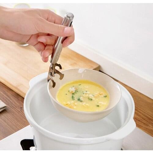 Stainless Steel Anti Scalding Collet Dish Holder Kitchen Artifact Creative Gadget Pot Tray Holder Bowl Clip