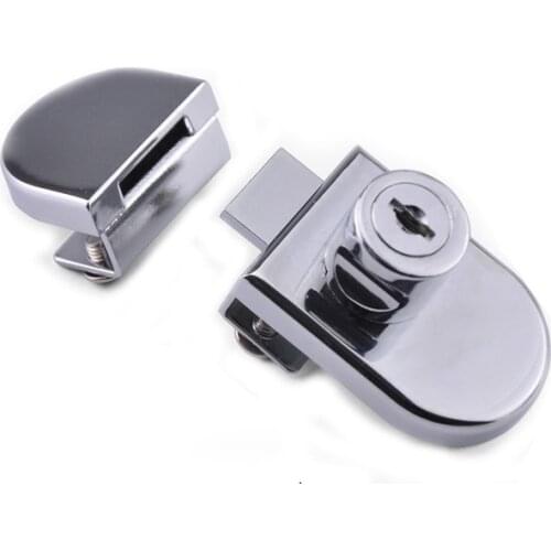 Display Showcase Cabinet Glass Lock Fit 5-8mm Thickness Double Glass Door Lock S408