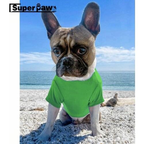 French Bulldog Spring Summer Pet Dog T-shirt Puppy Vest Cotton Clothes Clothing For Small Medium Dogs Schnauzer Pug GKC82