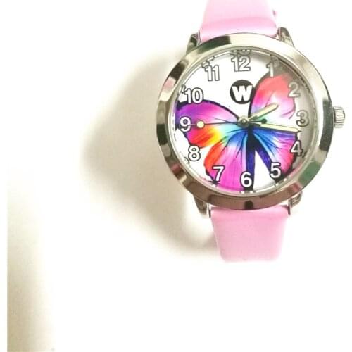 Quartz students gift for New Year for girls watches childrens sports cartoon butterfly kids watch relogio infanti Montre Femme