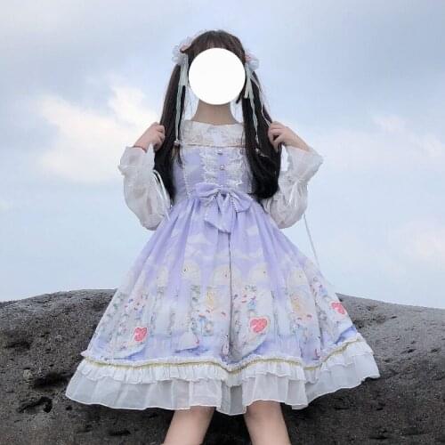 Summer dress 2020 new cute lolita angel love river lolita JSK sleeveless dress Princess Tea Party Dresses