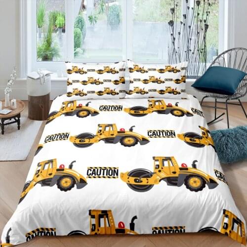 Cute Bedding Set Cartoon Car Pattern Child Duvet Cover Comforter Cover Soft Twin Full Queen King Size Quilt Covers for Kids Boys