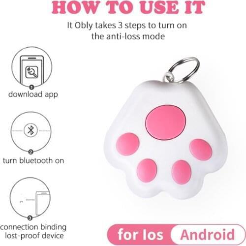 Mini Dog Cat GPS Tracker Wireless Bluetooth Tracking Device GPS Locator Smart Anti-Lost Trackers