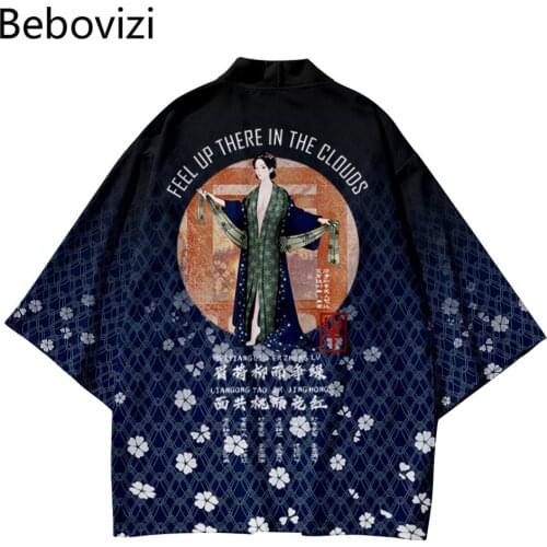 Fashion Kimono Men Women Cardigan Haori Obi Asian Clothes Pant Suit INS Beauty Plus Size 5xl 6XL Beach Harajuku Japanese Set