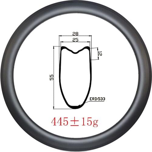 700c 55mmx25mm Tubular V-brake basalt carbon rims 55mm deep 25mm wide UD 3K 12K matte glossy 18H 20H 24H 28H 32H Road bike wheel