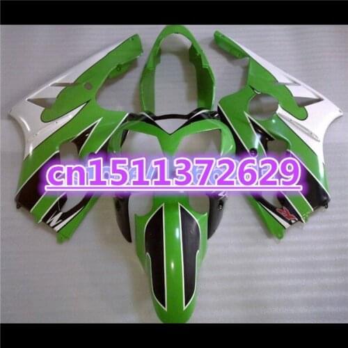 Green black white For KAWASAKI ZX12R 2002 2003 2004 NINJA ZX-12R 02-06 ZX-12R 02 03 04 05 06 Fairing set ZX12R 02-04-Dor D