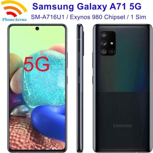 Original Samsung Galaxy A71 5G【98% New】A716U1 Unlocked US Version Cell Phones A716U 6.7" 6GB+128GB ROM Exynos 980 Octa Core NFC