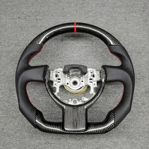 Carbon Fiber Steering Wheel Perforated Leather with Trim Cover For Toyota 86 2013-2018 For Subaru BRZ