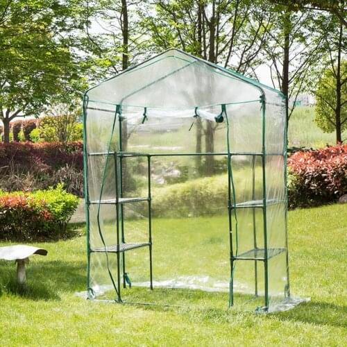 PVC Waterproof Greenhouse Cover Corrosion-resistant Plants Warmhouse Tier Household Plant Greenhouse Cover Without Iron Rack