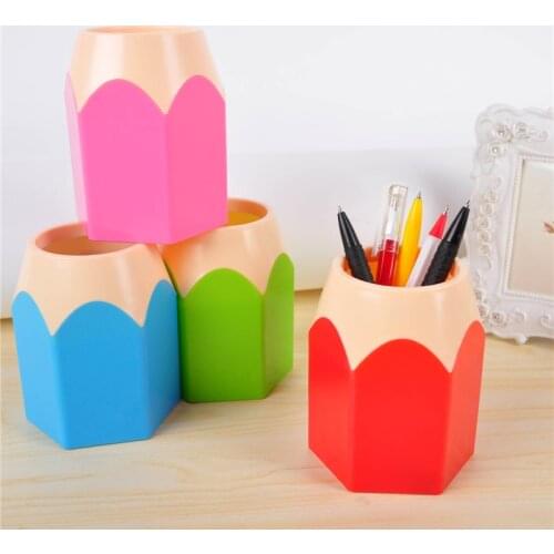 Popular Creative Pen Vase Pencil Pot Makeup Brush Holder Stationery Desk Tidy New Design Container Gift Free Shipping