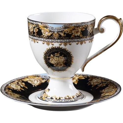 Luxury Europe Court Bone China coffee cup sets Creative Porcelain tea cup Afternoon tea party hotel home decor New Wedding Gifts