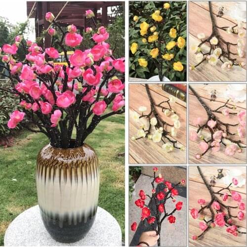 Silk Gypsophila Artificial Flowers for Decoration Home Plastic Stem Bride Wedding Bouquet Mariage Cherry Blossom Fake Flower