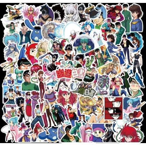 10/50/100pcs Anime YuYu Hakusho Stickers for Luggage Phone Car Laptop Skateboard Aesthetic DIY Graffiti Decor Sticker Kid Toy
