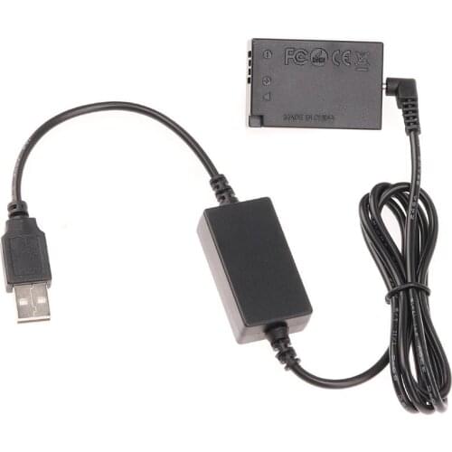 LP-E17 Dummy Battery Adapter DC Coupler 5V 2A USB Cable for Canon EOS M3 M5 M6