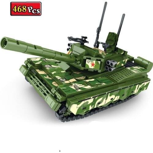 Military Series World War II Type 99 Main Battle Tank Weapon Accessories Model Building Blocks Bricks Toys Christmas Gifts