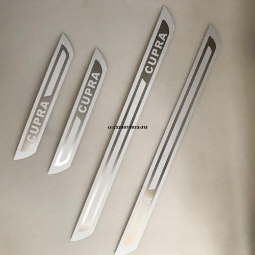 For LEON CUPRA 4pcs/set High-quality stainless steel Door Sill Cover Car-styling Accessories car accessorie