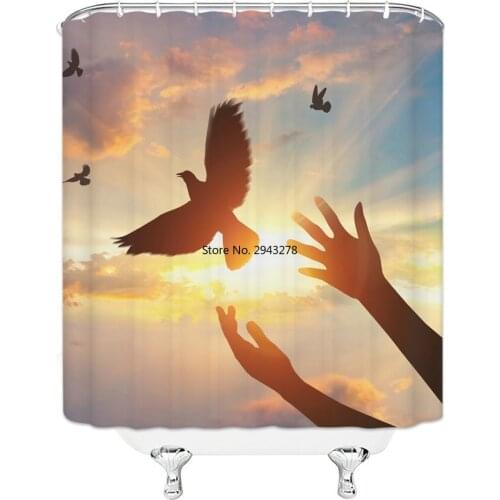 Sci-fi Shower Curtain Digital Architecture Sci Fi Style Inner View Fabric Bath Curtains