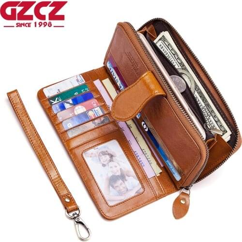 Carteira Feminina 2018 New Long Genuine Leather Women Walles Clutch With Coin Purse Phone Walet Female Card Holder High Quality