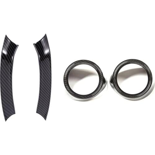 2x ABS Plastic Steering Wheel Frame for Alfa Romeo Giulia Stelvio 2017 & 2x Side Air Conditioning Vent Outlet Cover