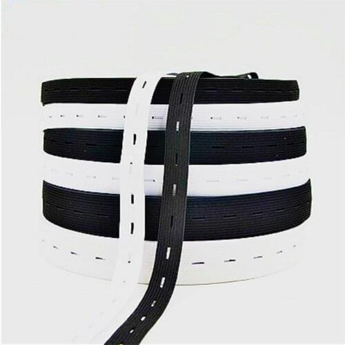 20m/lot ADJUSTABLE Elastic Cord with Button hole/20mm Adhesive Fastener Tape STICKER ROLL HOOK LOOP for Costumes Accessories DIY