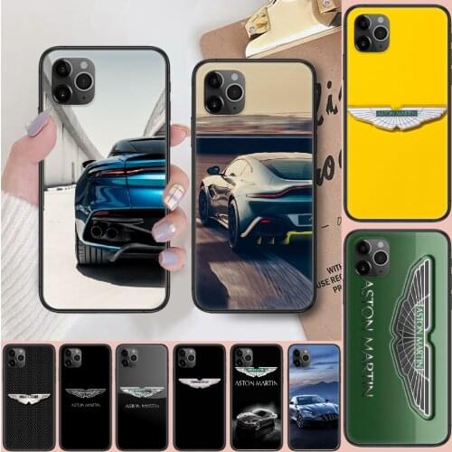 Car Aston Martin LOGO Phone Case Cover Hull For iphone 5 5s se 2 6 6s 7 8 12 mini plus X XS XR 11 PRO MAX black pretty back