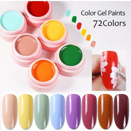 Arte Clavo 5ml Shiny Rainbow Gel Nail Polish Bright For Glitter Painting Gel Nail Art Design Top Base Primer For Manicure