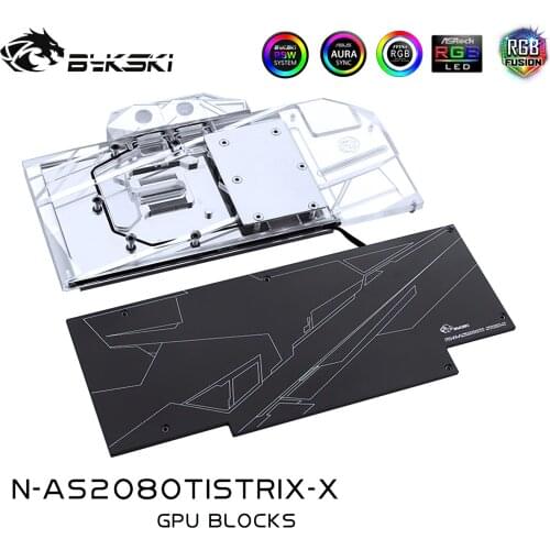 Bykski N-AS2080TISTRIX-X GPU Water Cooling Block for ASUS ROG STRIX RTX2080Ti O11G GAMING