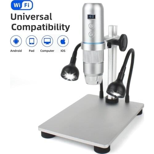 WiFi USB Digital Microscope 1000x Magnification Wireless Endoscope HD Camera Compatible with iPhone iPad Android Mac Windows