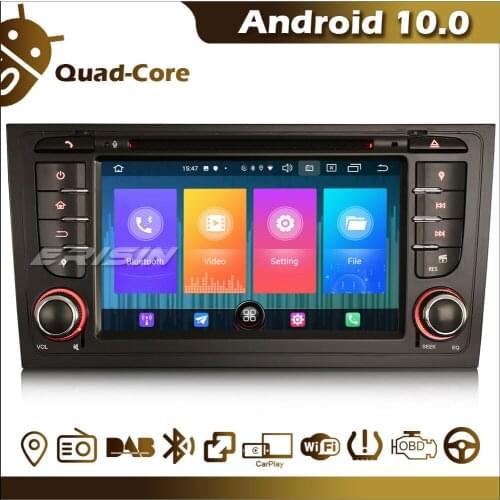 Erisin ES2706A DAB+ Android 10.0 Autoradio for Audi Audi A6 S6 RS66 Allroad GPS Navi CarPlay DVD Canbus 4G WiFi DAB+ TPMS Camera