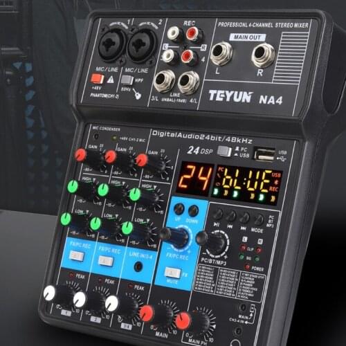 HIFI Live Sound Card Mixer Board Streaming Bluetooth Universal Multiple Effects Broadcast MP3 USB