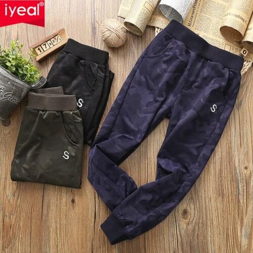 IYEAL Children Boys Camouflage Trousers New Fashion Teenage Boy Clothing Autumn Kids Pants Kids Boys Trousers Camo Military Pant