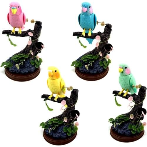 Beautiful Electric Talking Parrot Bird Pencil Pen Holder Container Office Home Desktop Decorations