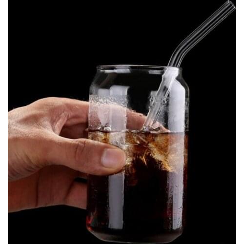 400ML Creative High Borosilicate Glass Can Shape Tea Juice Milk Glass Cup Coffee Mug Wine Glass Drink Cup Drinkware Durable