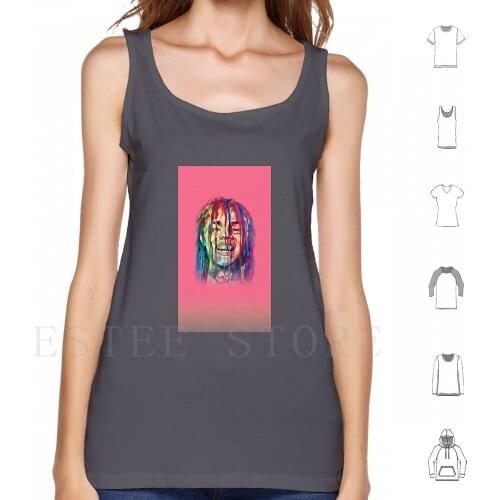 Sixnine Tank Tops Vest Sleeveless Sixnine 69 6Sixnine9 Rainbow Shark Gooba