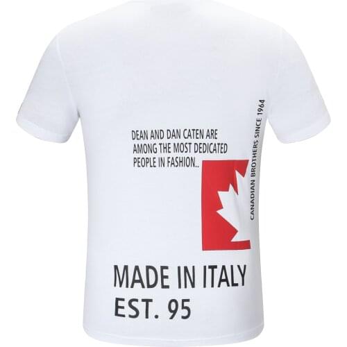 DSQ PHANTOM TURTLE Mens Short Sleeve Logo Series Graphic T-Shirt Men Fashion Print Cotton Tees Breathable Quality Tops D80952