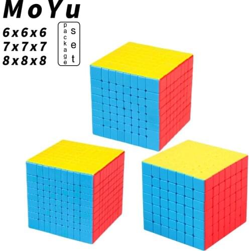 Moyu meilong 7x7x7 8x8x8 9x9x9 stickless magic cube bundle original set package cubo megico professional game cube toy toys