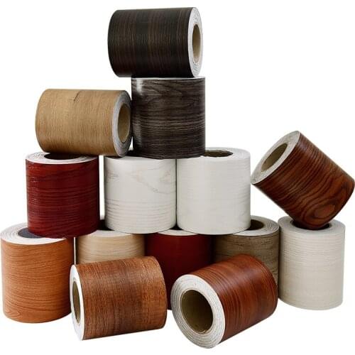 10 meters waist line wall stickers wood grain skirting waterproof self-adhesive kitchen corner line decoration tile stickers