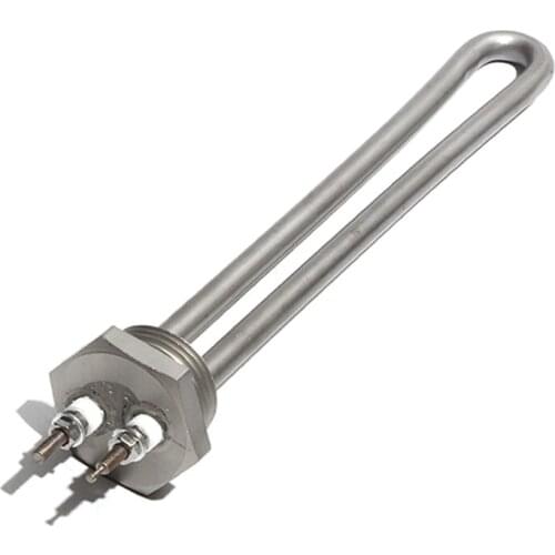 1 Inch BSP/DN25 Low Voltage 12V/24V/48V Immersion Heater 304SUS Electric Heating Element for Solar Water Heater 300W/600W