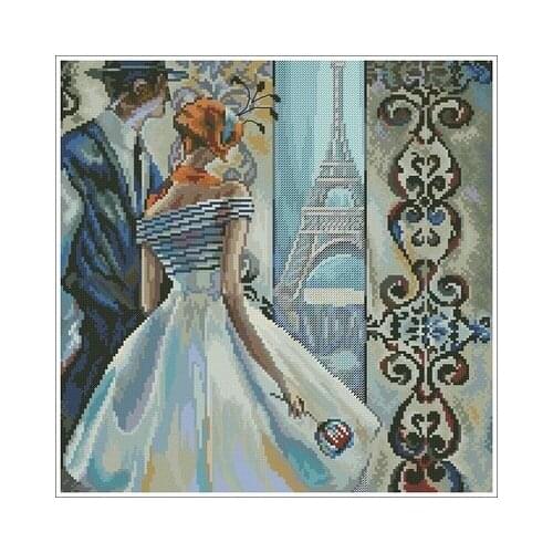 RTO-M236 Parisian Woman-14ct Counted Cross Stitch 11CT 14CT 18CT Cross Stitch Kits Embroidery Needlework Sets
